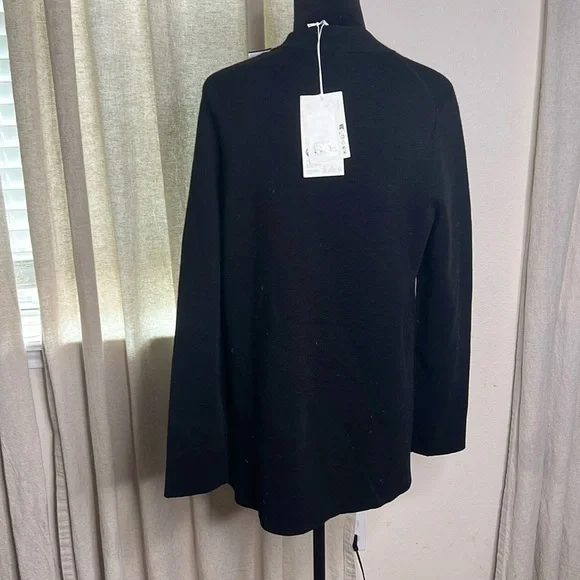 NWT Cos Womens Sweater Small Tunic black Wool blend mock neck Basic Minimalist - Picture 8 of 9